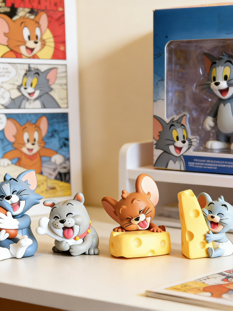 Tom and Jerry Blind Box Figures Trendy Toys Cute Dolls Cartoon Desktop Car Ornaments Toys Gifts