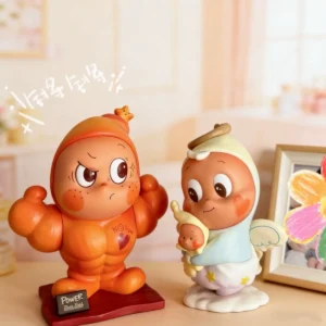 A Family of Three Figurines, Couple's Heart-Pounding Star-Shaped Figures, Desktop and Car-Mounted Trendy Toys, Cute Decorations, Gifts