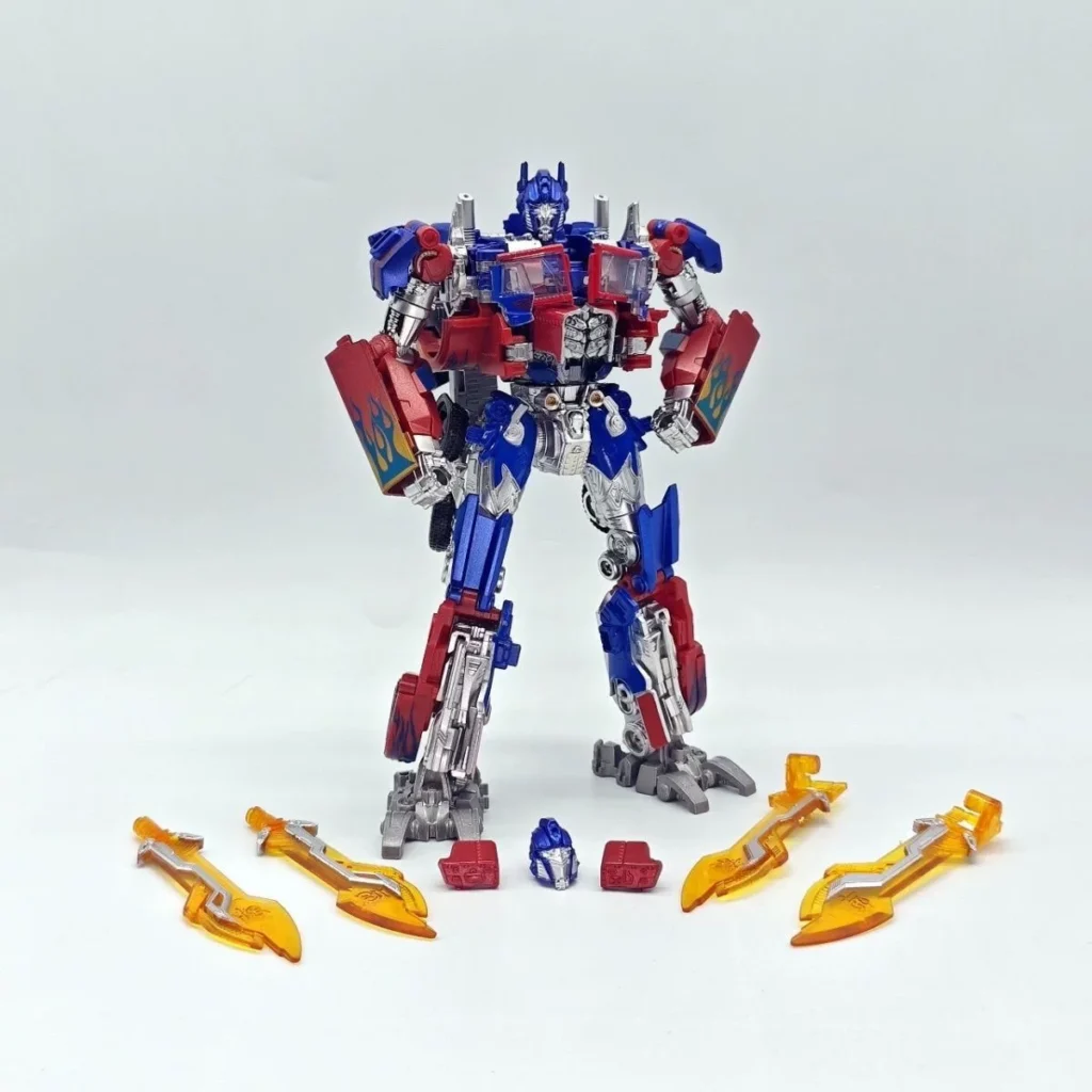 Baiwei Precision Coating Edition 1022 Transformers Alloy Toy Enlarged Optimus Prime Model Boy's Car Model Gold Gold