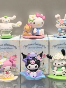 Sanrio Floral Series Blind Box Trendy Toys Kuromi Hello Kitty Peripheral Desktop Ornaments Dolls Women's Gifts