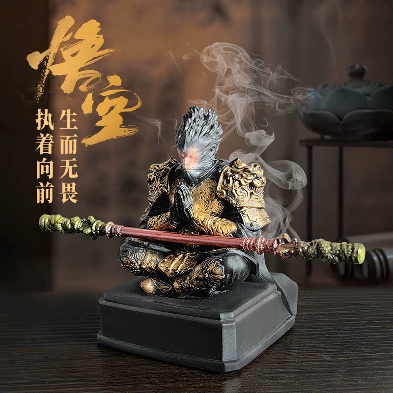 Handmade Black Myth Wukong Great Sage Immortal Resin Decorative Figurine Game Peripheral Model Westward Journey