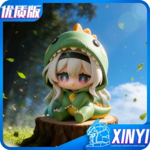 Dinosaur Plush Costume Liuying [Exclusive Limited Edition] Q-Version Cute Series Gk Model Figurine Trendy Toy Scene Decoration