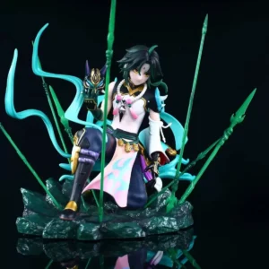 Game Merchandise Genshin Impact Anime Guardian Yasha Xiu Kneeling Pose Trendy Collectible Figure Gift