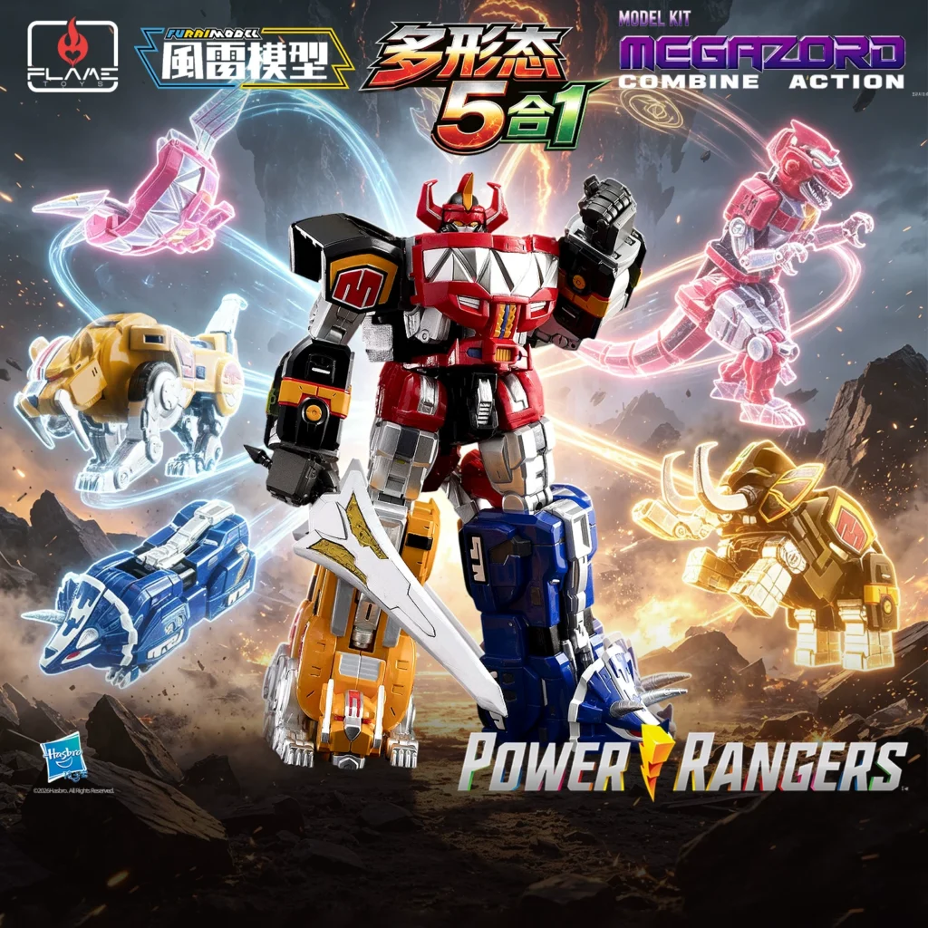 Pre-Order Flame Toys Wind and Thunder Assembly Model Dinosaur Rangers Big Beast God Reissue Peripheral Gift
