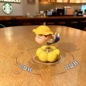 Flower Rotating Crayon Trendy Toy Figure Cartoon Desktop Decoration Cute Car Gift for Friends