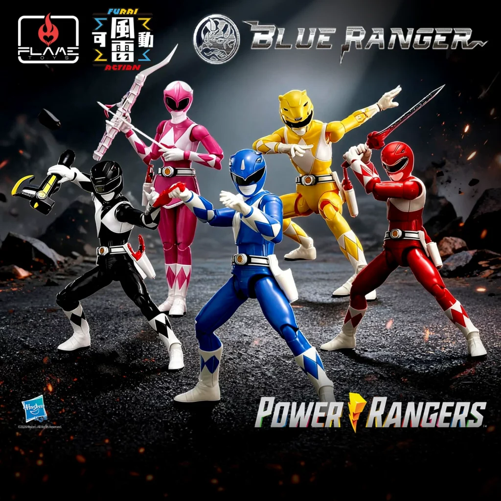 Pre-Order Flame Toys Wind and Thunder Movable Super Sentai Dinosaur Sentai Blue Black Pink Yellow Warrior Figure Gift