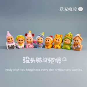 Cute Cartoon Star-Shaped Healing-Themed Small Ornaments for Computer Desktops, Workstations, and Car Dashboard Screens