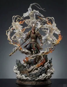 Anime Figure Statue Model Ornament Toy Black Myth Sun Wukong Monkey King Set Movable Doll Inart