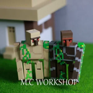 Minecraft Iron Golem Movable Figurine Official Keychain 3D Printed Desktop Accessories Minecraft Toys