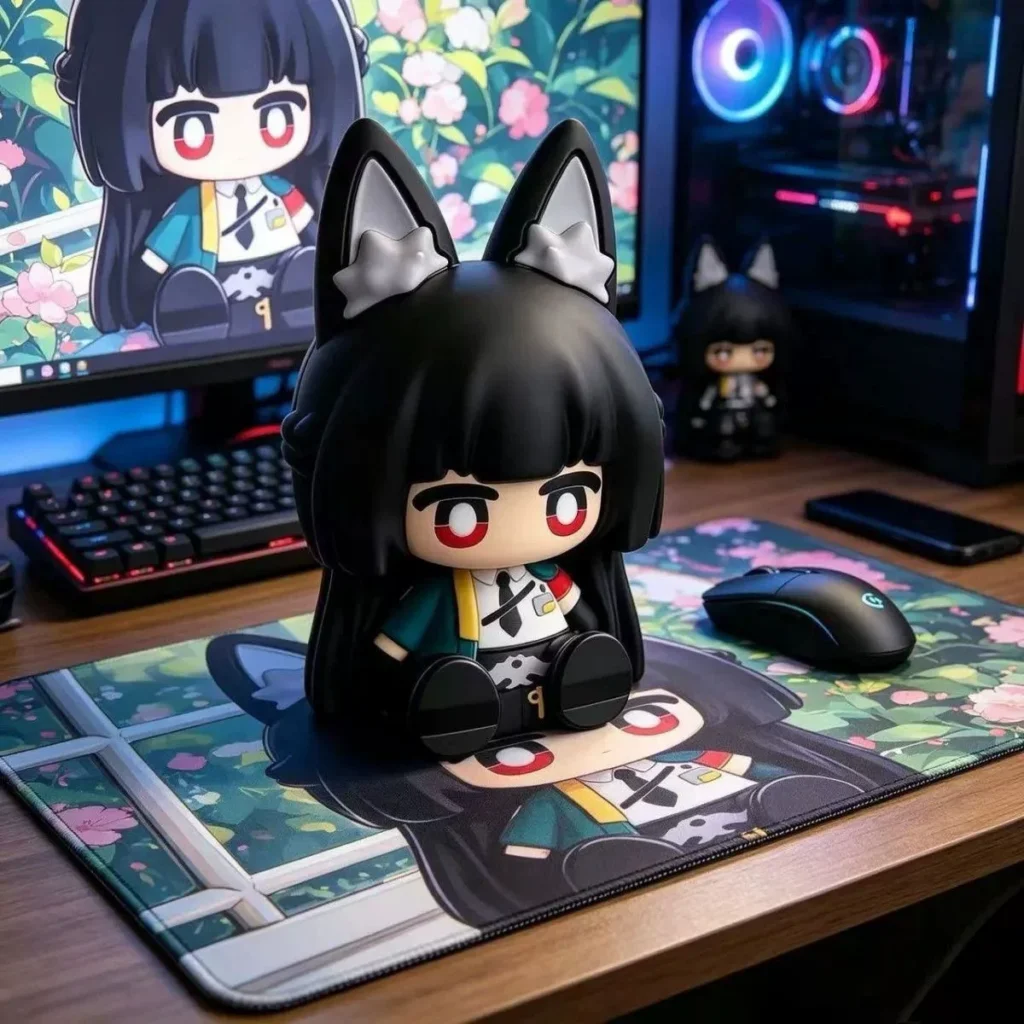 Q-Version Anime Figure from Absolute Zero, Healing-Themed Merchandise, Collectible Gift Model, Two-Dimensional Desktop Ornament
