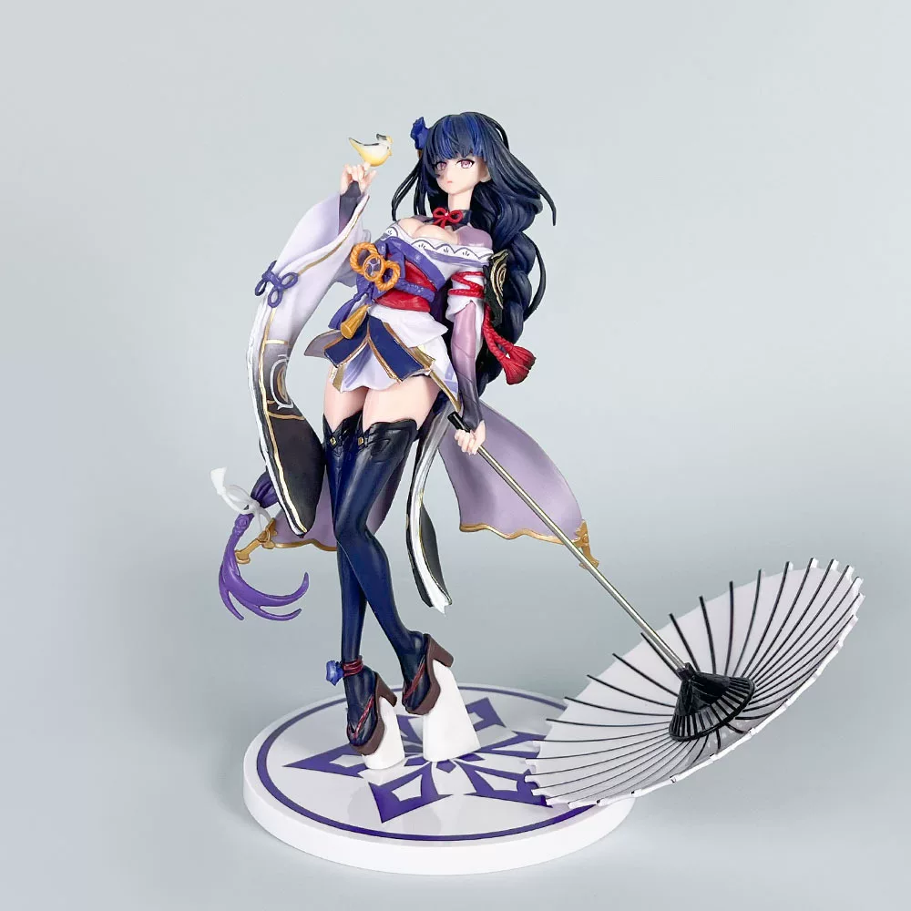 Genshin Impact 2D Raiden Shogun Shadow of Silence Figure Anime Model Ornament Collectible Beautiful Girl Decoration