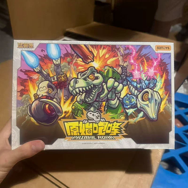Original 52Toys Beast Box Primitive Roaring Dinosaur Transforming Dinosaur Children's Toy Boys' Mecha Model Set