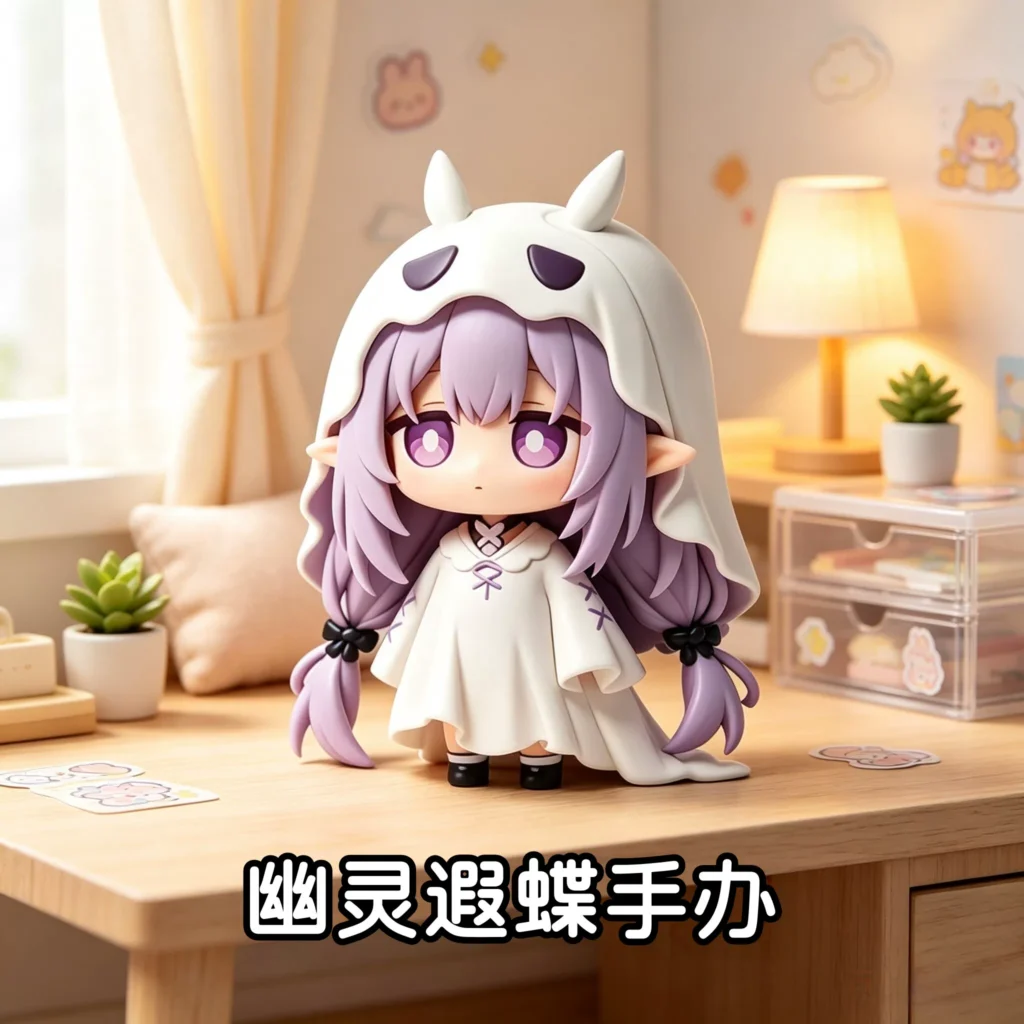 Q-Version Figure of Ghost Butterfly from Honkai: Star Rail, a Super Cute Anime-Style Desktop Collectible