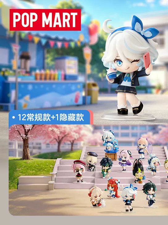 【Popmart】Bubble Mart Genshin Academy Light and Shadow Poetry Q Version Series Figurine Blind Box Trendy Toy Decoration Gift