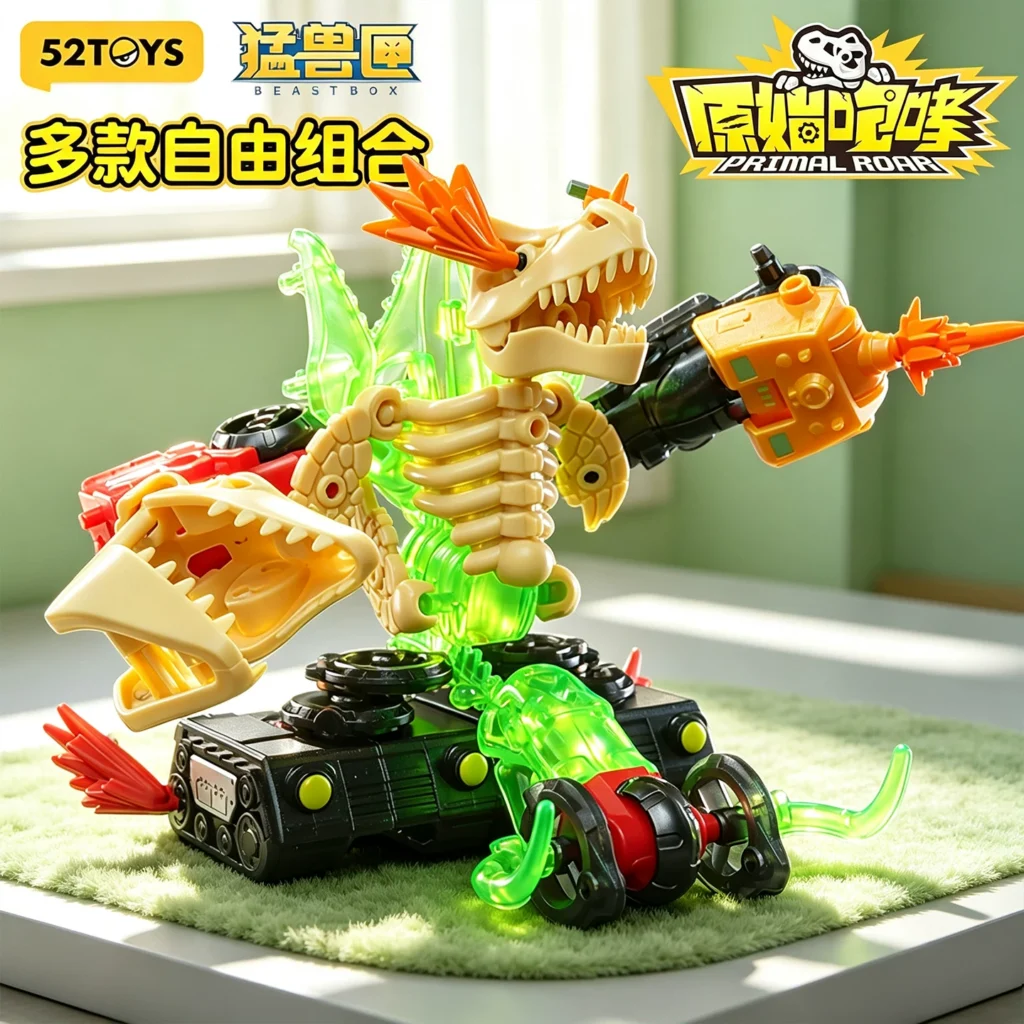 52Toys Beast Box Series Original Roaring Tyrannosaurus Rex Mammoth Assembly Mecha Trendy Blind Box Toy