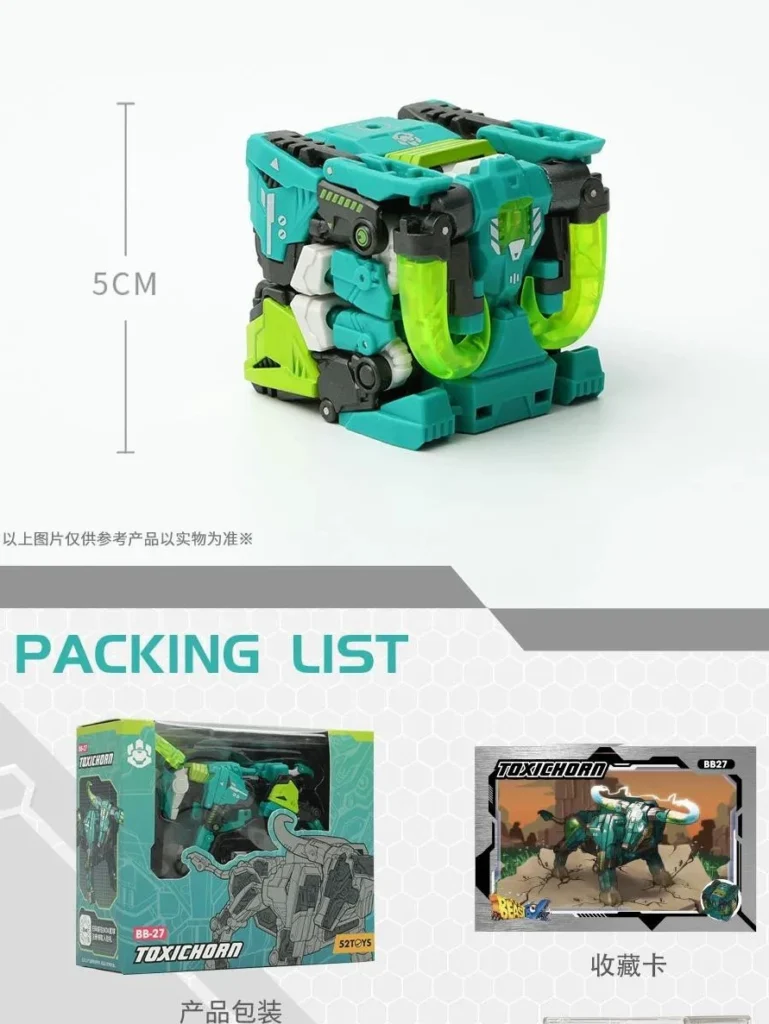 52Toys Beast Box Series Venom Corner Blue Cow Transformation Toy Assembly Model Trendy Mecha Boxed