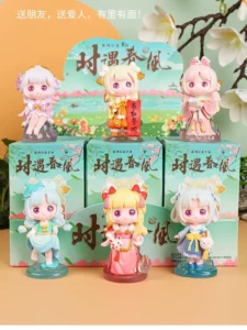 Ancient Style Chinese Trend Meets Spring Breeze Blind Box Girl Figurine 2026 Internet Celebrity New Cute Ornament Girl's Birthday Gift
