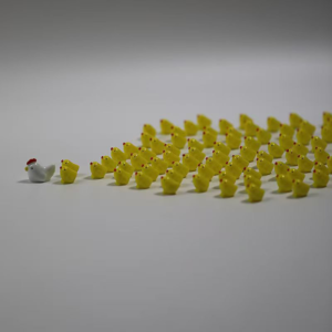 Chicken Family, Mother Hen with Chicks, Creative Small Ornaments, Simulated Mini Animals, Microscopic World, Desktop Small Pets