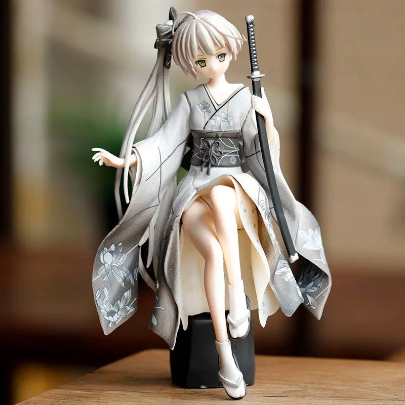 Anime Sen No Kiseki Kyouko Kirino Figure Girl in Kimono Model Two-Dimensional Case Decoration Car Ornament Toy