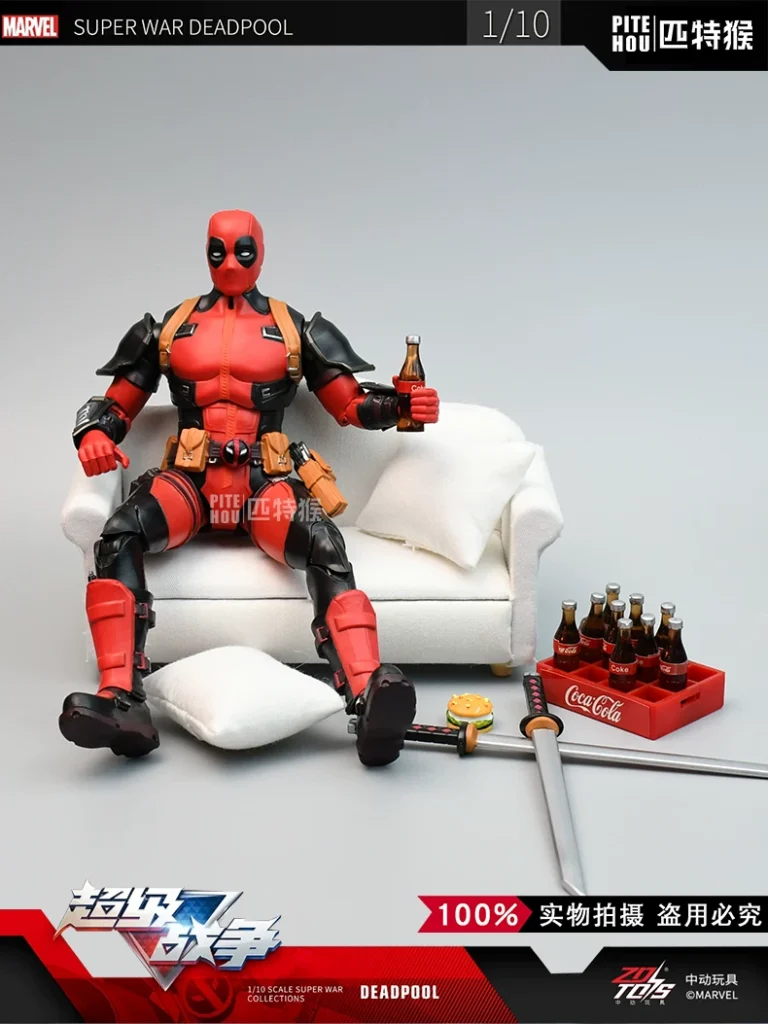 Authentic Marvel Deadpool Toys Guardians of the Galaxy 3 Rocket Raccoon Star-Lord Black Panther Thor Action Figures with Movable Parts