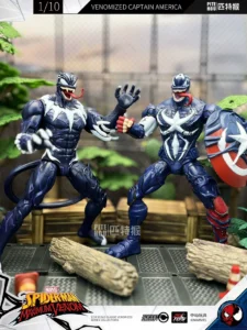 Official Venom Version Captain America Action Figure Toy Marvel Merchandise Black Panther Avengers Model Gift