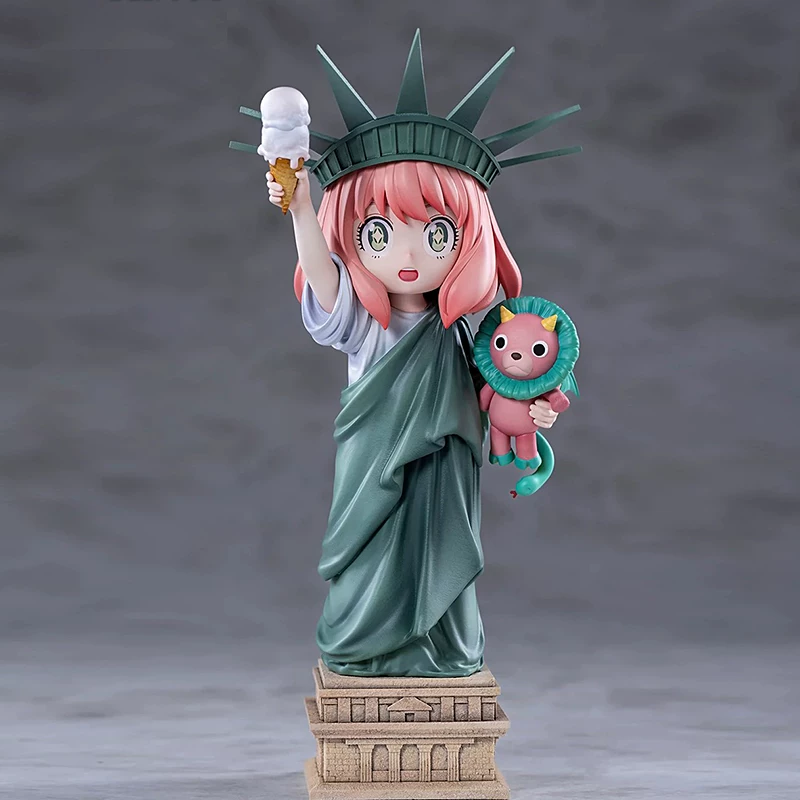 Spy X Family Gk Statue of Liberty Anya Figure Anya Gift Anime Creative Desktop Decoration