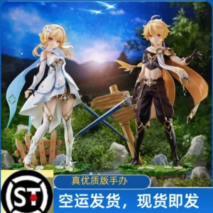 In-Stock High-Quality Genshin Impact Traveler Figure Anime Two-Dimensional Doll Model Fluorescent Figurine Ornament Gift