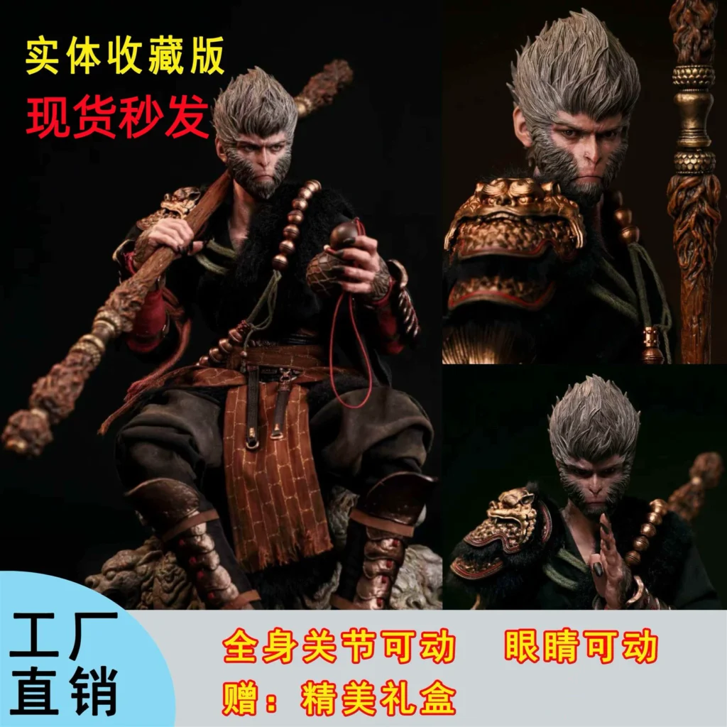 In-Stock Resin Black Myth: Wukong Anime Model Figurine Trendy Toy Game Sun Wukong Doll Statue