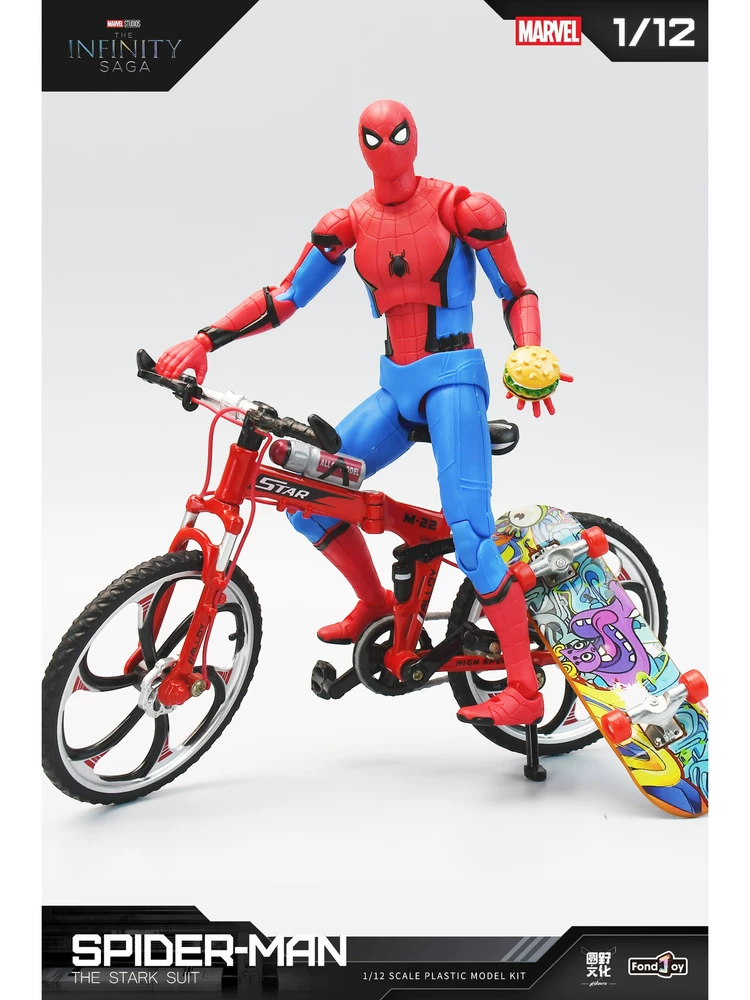 Panle Spider-Man: Far from Home Red and Blue Suit Action Figure Movie Movable Doll Toy Model Gift for Men