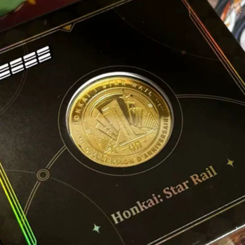 Honkai: Star Rail 1St Anniversary Commemorative Coin Anime Peripheral Two-Dimensional Collectible Ornament Gift