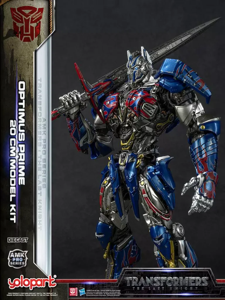 Yolopark Amk Pro Transformers 5 Knight Optimus Prime Assembled Figure Pre-Assembled Movable Model