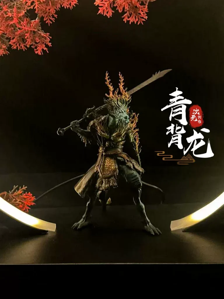 Black Myth Wukong Qinglong Figure Ornament Colored Finished Painted 3D Printed Toy