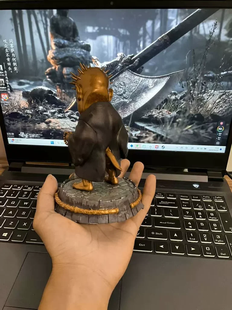 Black Myth Golden Pond Elder Figurine Shaking Head 3D Printed Toy Car Ornament in Stock