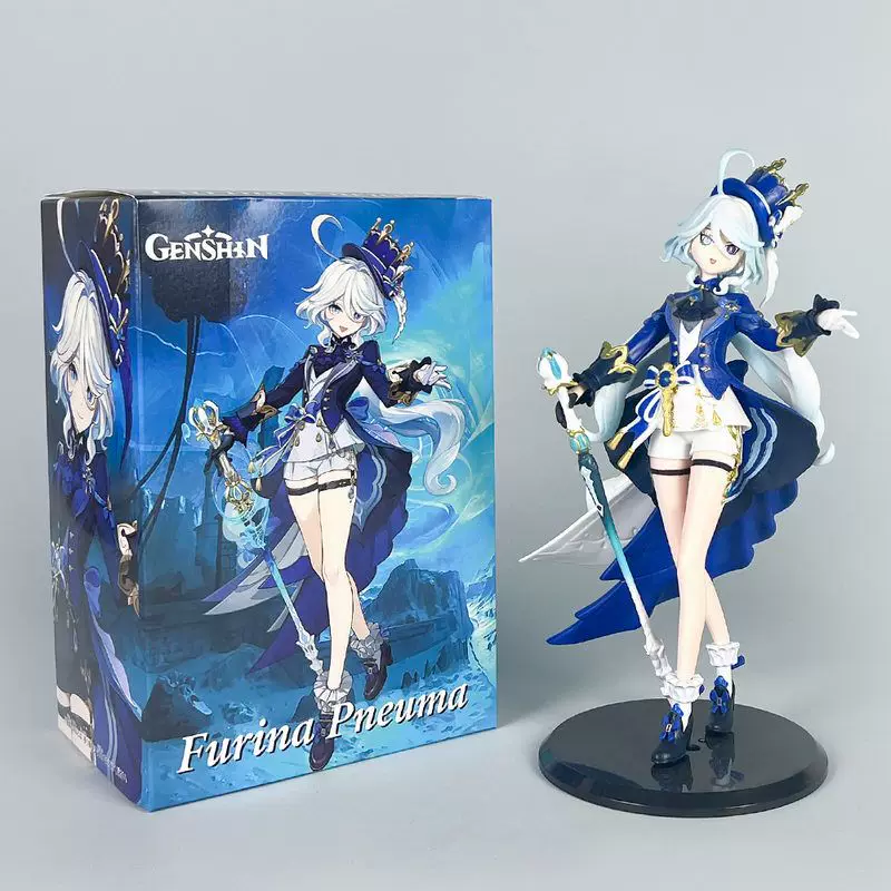 Funingna Figure Genshin Impact Hydro Archon Merchandise Game Two-Dimensional Sin Dance Anime Model Girl Gift Ornament