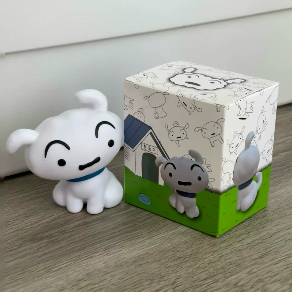 Crayon Shin-Chan and Shiro Figurines Cartoon Cute Trendy Gift Desktop Entrance Hall Anime Ornaments Gift for Women
