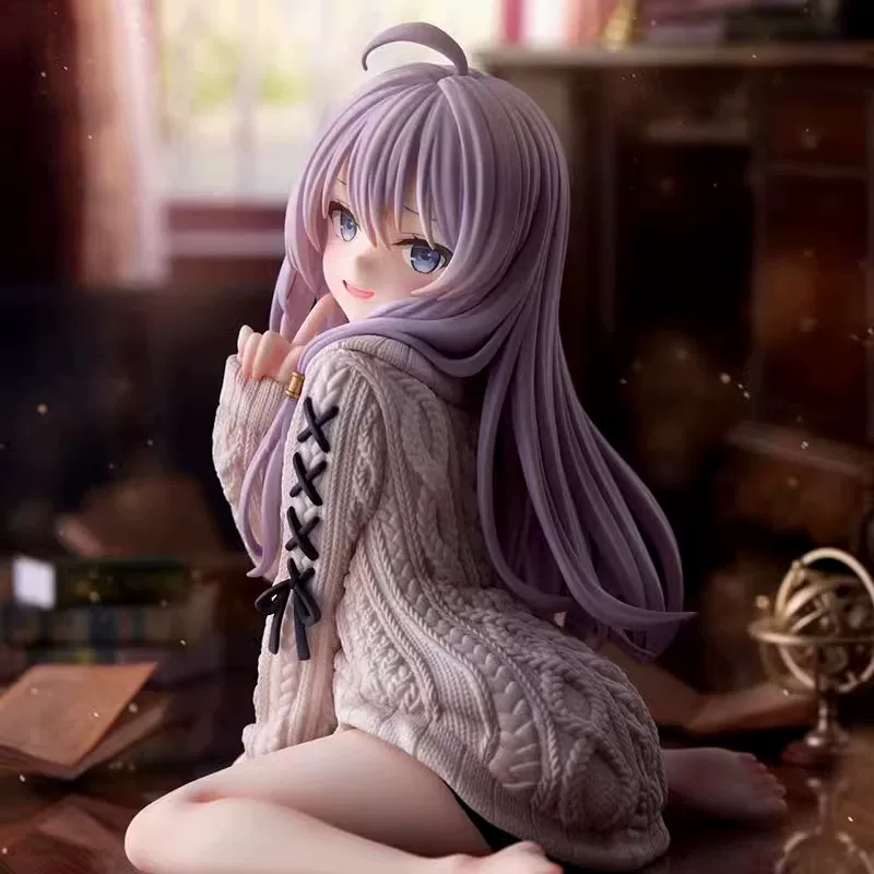 Witch's Journey Irena Figure Sitting Posture Sweater Dress Lena Turning Around Anime Two-Dimensional Beautiful Girl Figurine