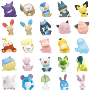 Pokémon Shoulder-To-Shoulder Fig Sleeping 1-7 Action Figure Model Toy Scene Cute Car-Mounted Nap Doll