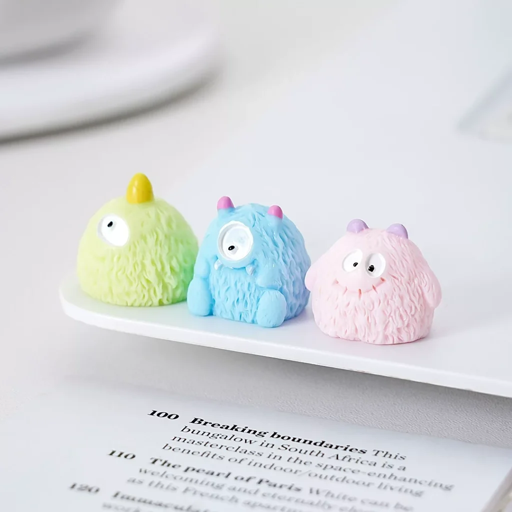 Cute Big-Eyed Little Monster Doll DIY Decoration Blind Bag Accessories Micro Landscape Desktop Car Decoration Small Ornaments