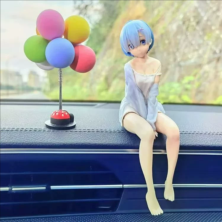 Re:Zero Starting Life in Another World Rem Ram Rem Pajamas Chair Anime Figure Model Car Ornament Gift