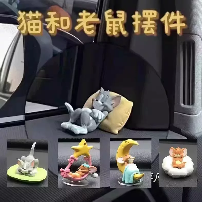 Tom and Jerry Blind Box Figurines Cute Doll Toy Model Birthday Gift Desktop Car Decoration