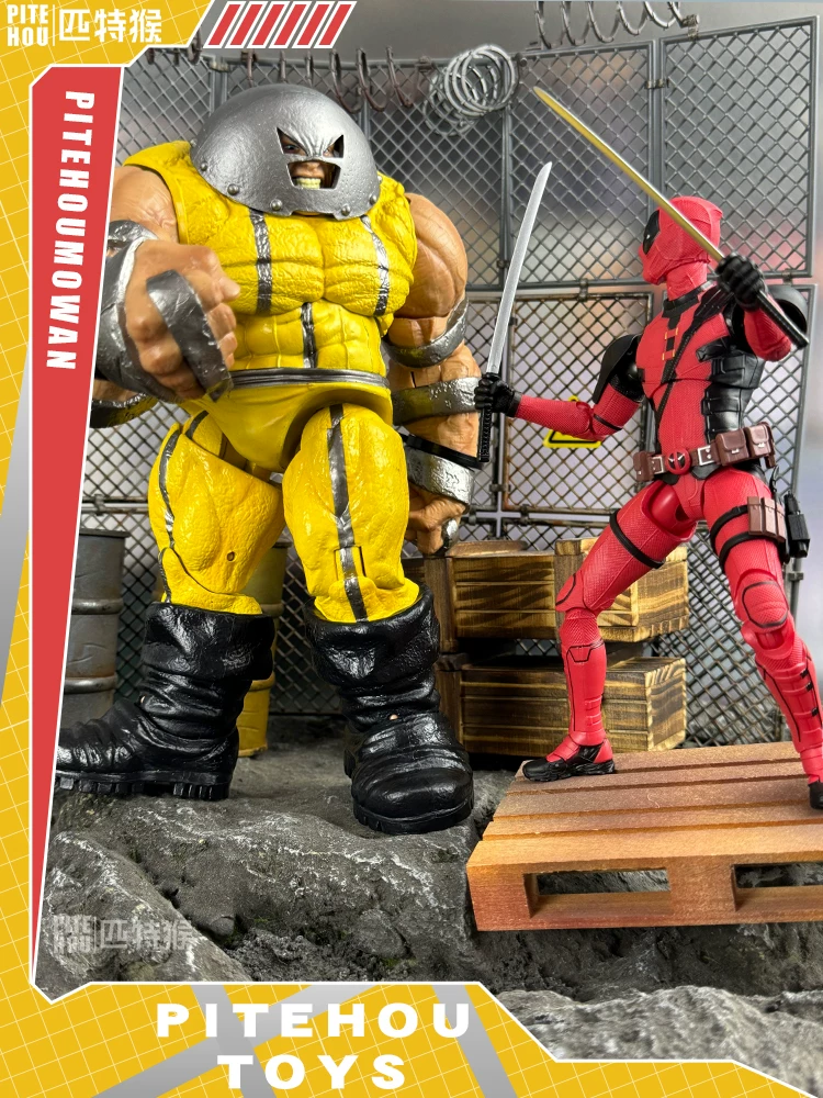 Marvel X-Men Red Tank Iron Head Holy Elephant Yellow Prison Uniform Version Deadpool 2 Action Figure Model Toy