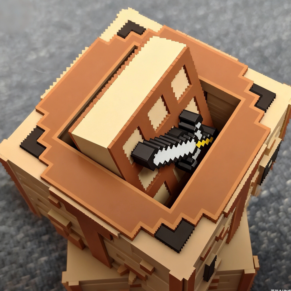 Minecraft Game Peripheral Figures Movable Workbench Model Desktop Ornaments Minecraft Pixel Blocks