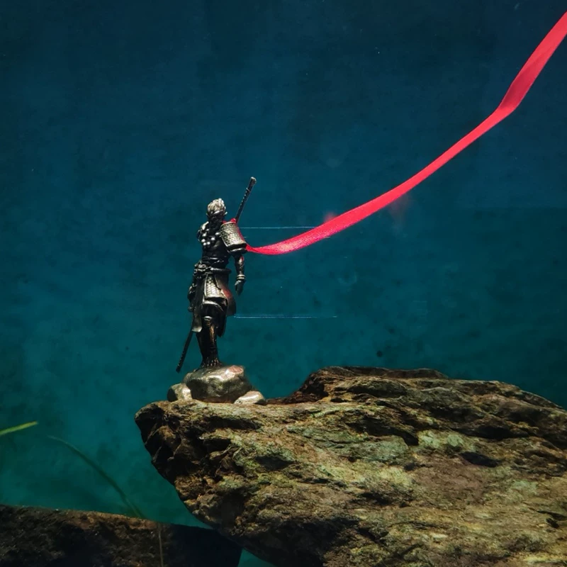 6cm Brass Alloy Anime Figure Fish Tank Decoration Game Black Myth Wukong Sun Wukong Great Sage Equal to Heaven