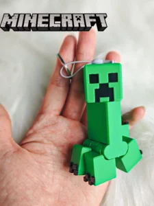 Creeper Minecraft Pendant 3D Printed with Movable Joints Internet Celebrity Doll Stress Relief Toy