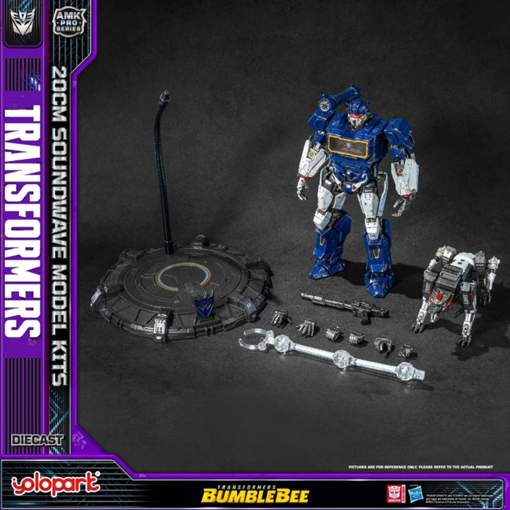 Yolopark Bumblebee Soundwave Alloy Jointed Skeleton Transformers Assembly Figure Pre-Assembled Model