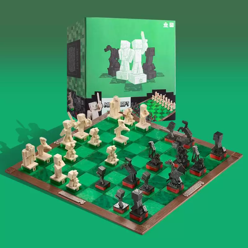 Minecraft Chess Mc Themed Merchandise Steve Figure Model Toy Souvenir Birthday Gift