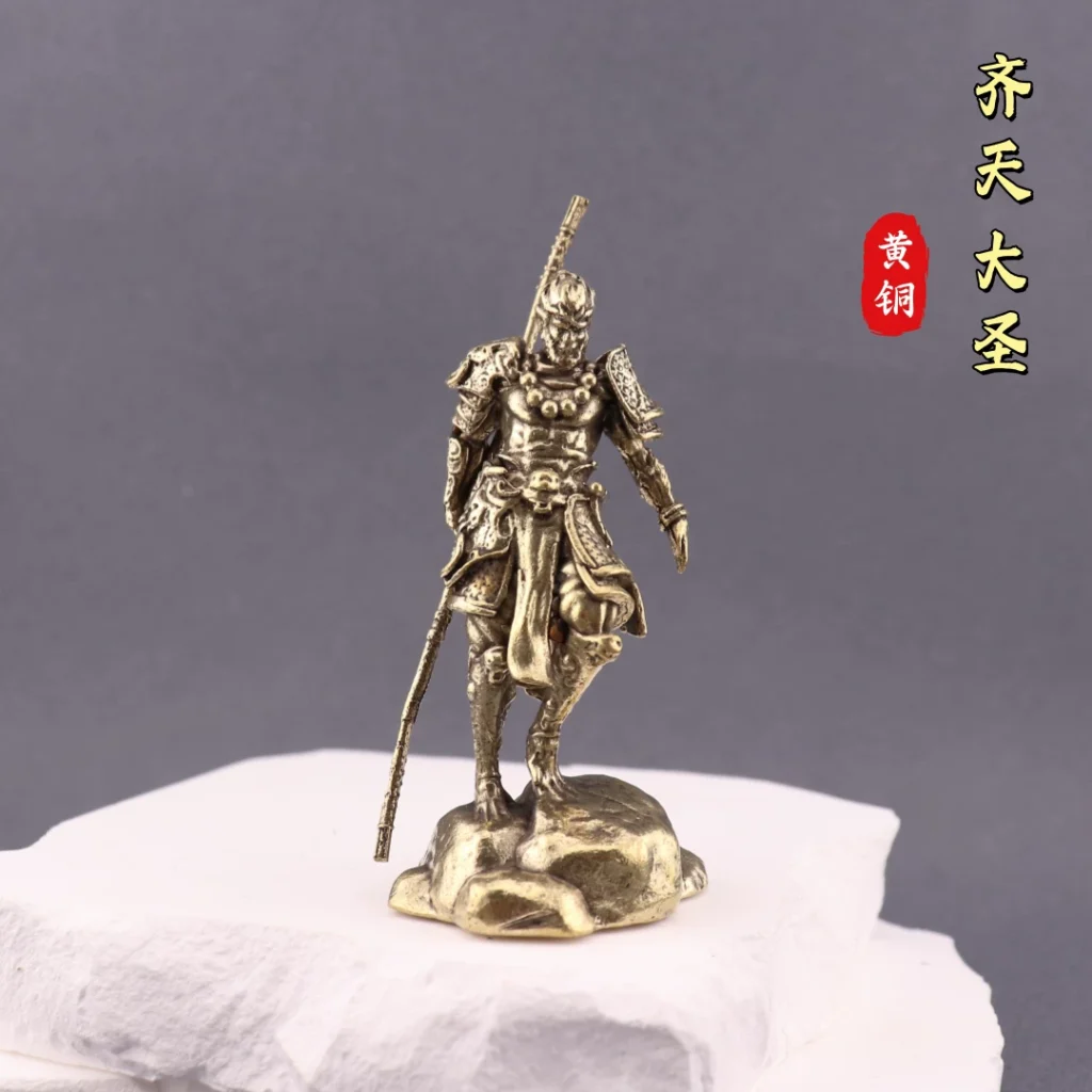 Brass Anime Model Trendy Toy Ornaments Game Black Myth Wukong Sun Wukong Figure Statue Car Landscaping Ornaments