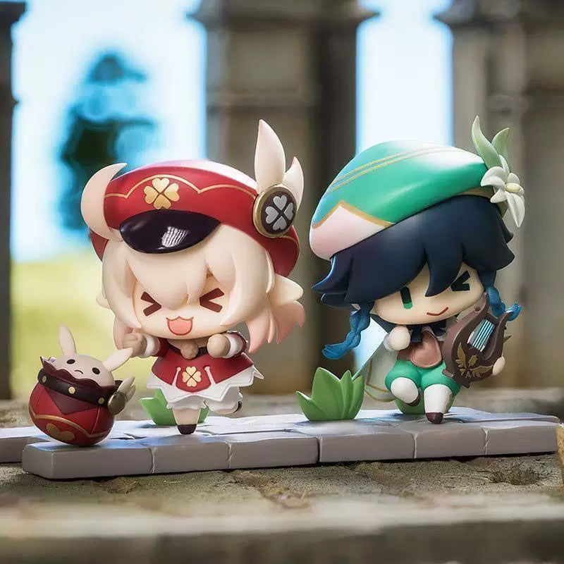 Genshin Impact Blind Box Mondstadt Chapter Battlefield Heroine Theme Series Anime Figure Klee Merchandise Car Decoration Figurine
