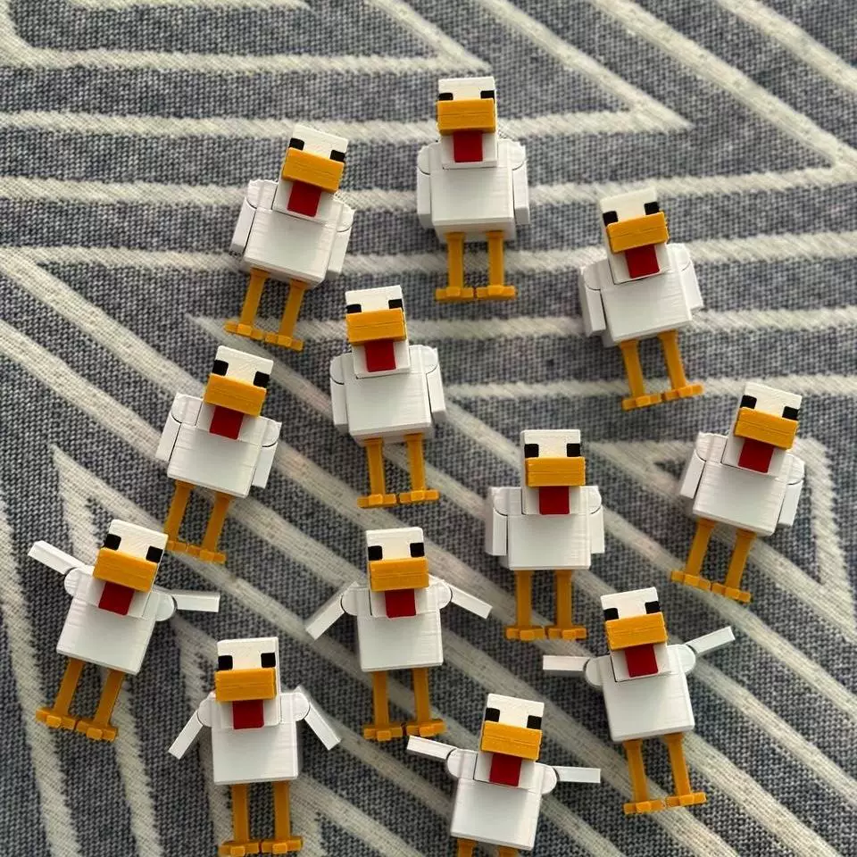 Minecraft Mc Chicken Desktop Ornament Player Collection Interactive Educational Game Model Peripheral Desktop Accessory
