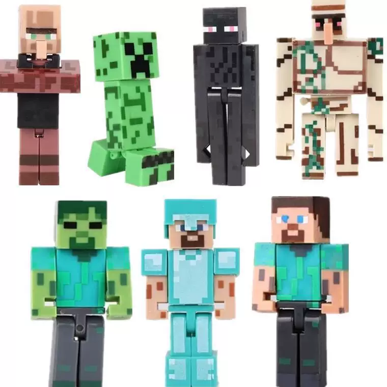 Minecraft Toy Doll Peripheral Cake Ornaments Steve Creeper Model Doll Character Doll Figure